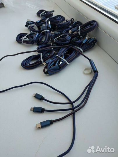 Кабель 3 в 1 Type C/ micro usb/ Lightning