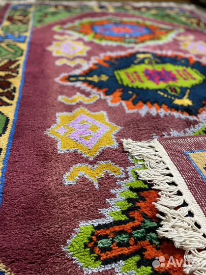 Ковер шерстяной ручной работы винтаж