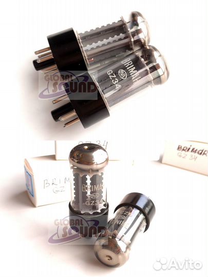 Brimar GZ34 (5AR4), 12BH7, 6V6GT, 6AH6, 6BA6, 6AU6