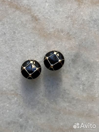 Серьги в винтажном стиле, в стиле шанель