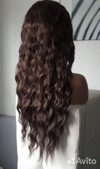 Парик волнистый на сетке полусистема 50 см