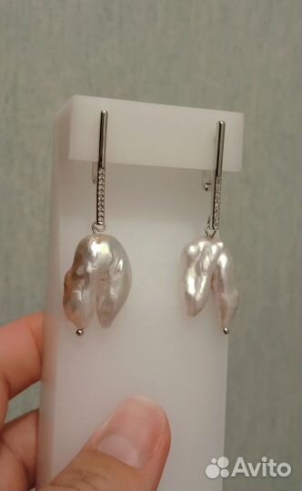 Серьги с барочным жемчугом