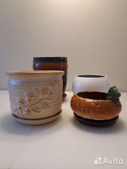Керамические горшки для цветов бу