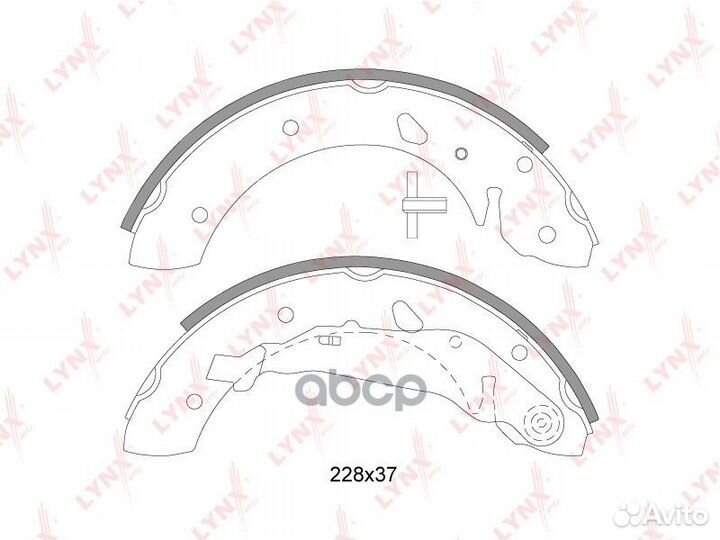 Колодки тормозные барабанные зад BS7525 LYN
