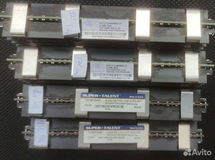 Планки памяти и HDD для MacPro 1.1, 2.1, 3.1 и 6.1