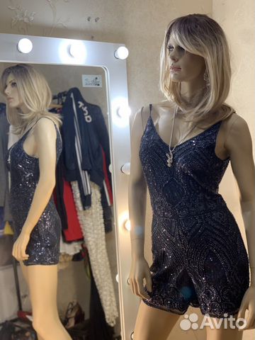 Комбинезон с бисером и пайетками красивый вечерний