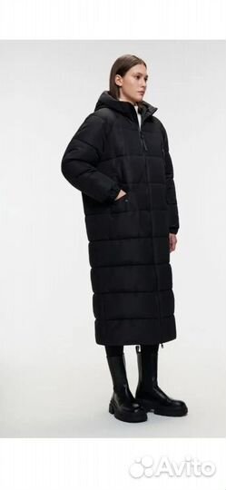 Пуховик новый 48-50 длинный