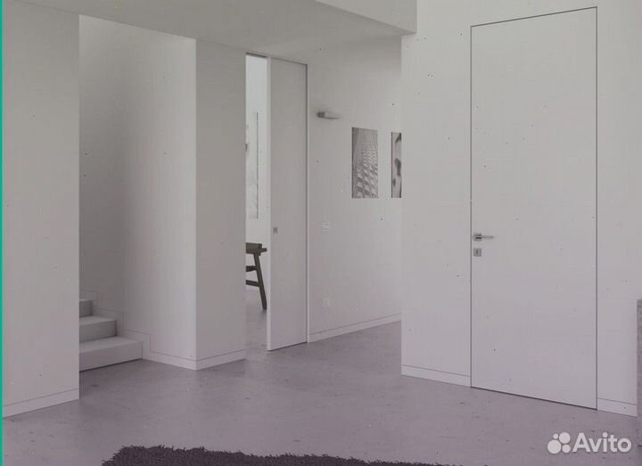 Дверь скрытая межкомнатная кромка черная толщина полотна 56 мм 2300х700