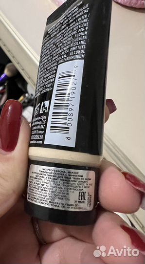 Крем тональный nyx 01 pale