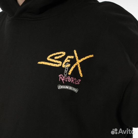 Худи Chrome Hearts sex records черное