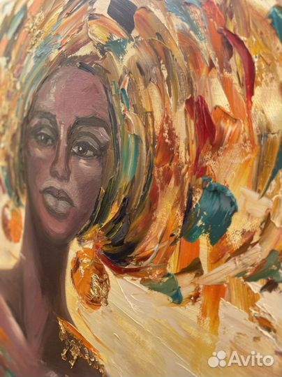 Картина маслом *Чинеду* (Бог ведет) холст