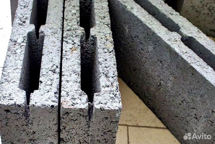 Керамзитобетонный блок перегородочный пустотелый