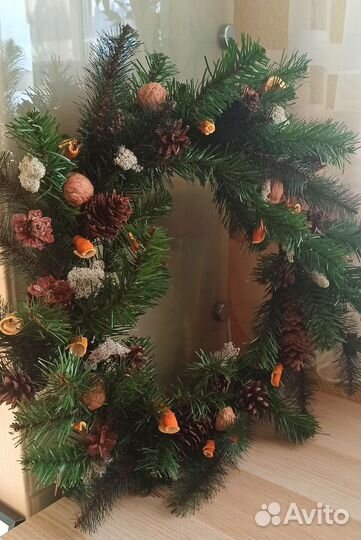 Венок новогодний рождественский