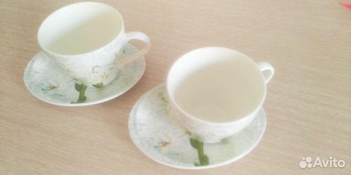 Чайный набор фарфор 2 чашки + 2 блюдца