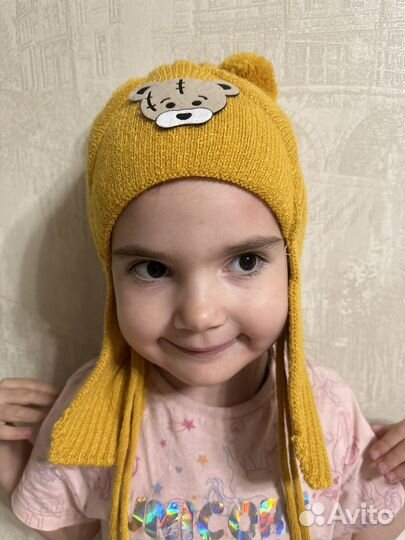 Шапка детская зимняя от года до 5 лет