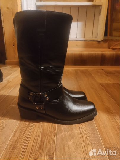 Сапоги мужские кожанные