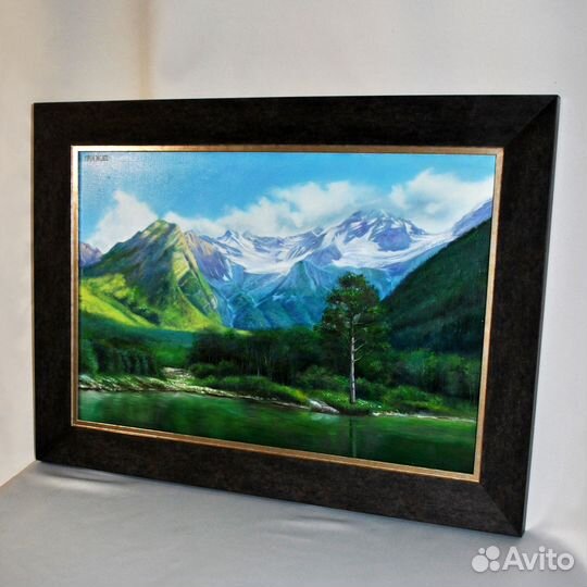 Картина маслом горный пейзаж