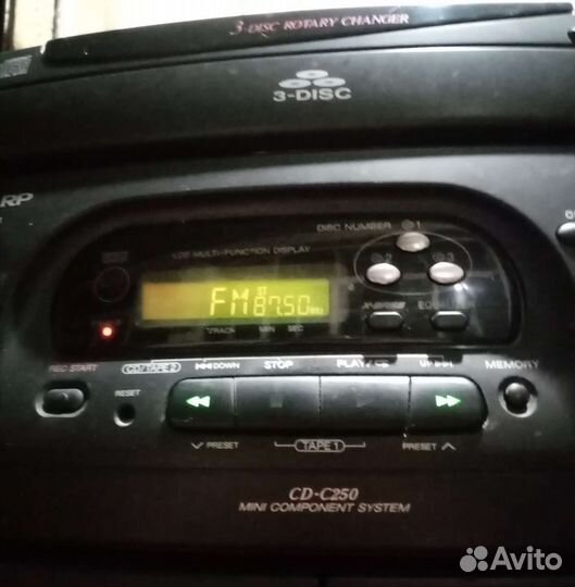 Музыкальный центр sharp CD-C250H(BK)