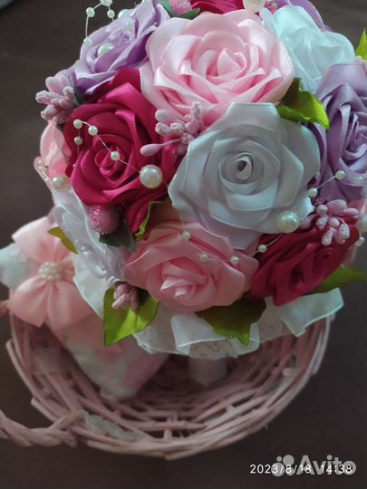 Свадебный букет невесты свидетельство подушка