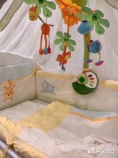Кроватка с маятником пеленальная доска кокон мобил