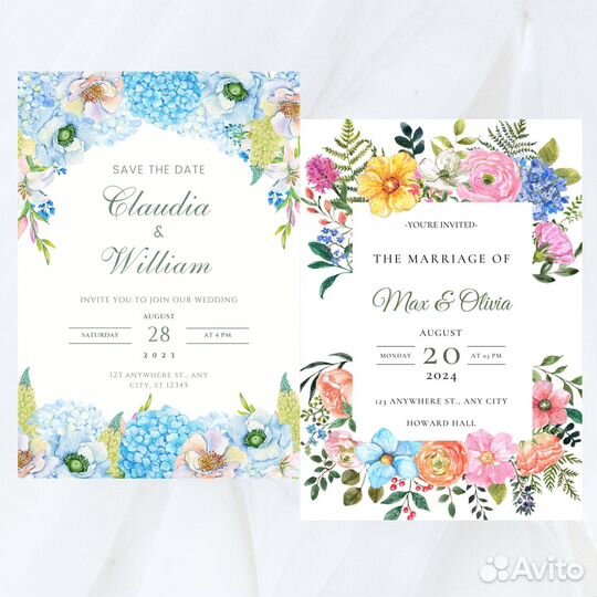 Приглашения на свадьбу