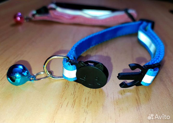 Ошейник-колокольчик для кошек, светоотражающий