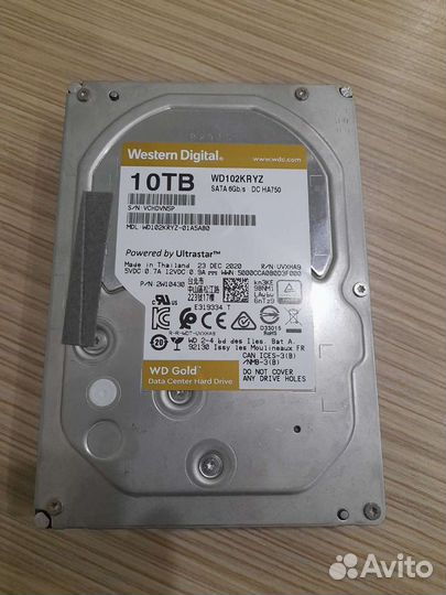 Гарантия Жесткие диски hdd 10 tb WD Gold SATA 3