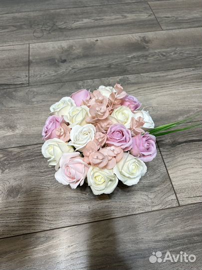 Волшебный букет из мылных роз