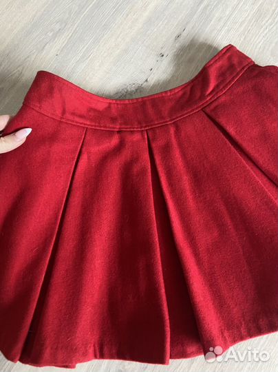 Мини юбка красная
