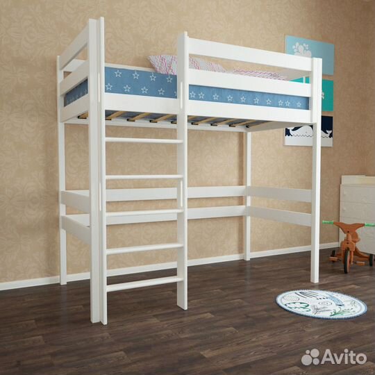 Кровать чердак из массива