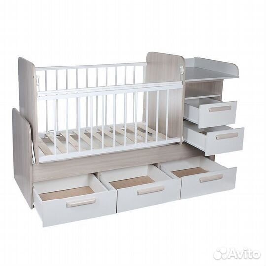 Детская кроватка трансформер с маятником