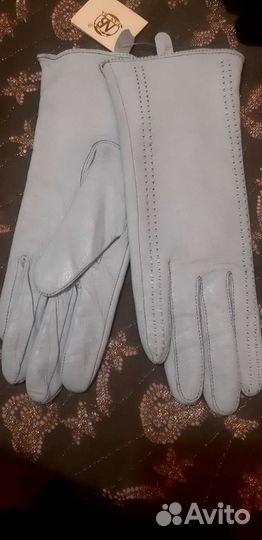 Кожанные женские перчатки