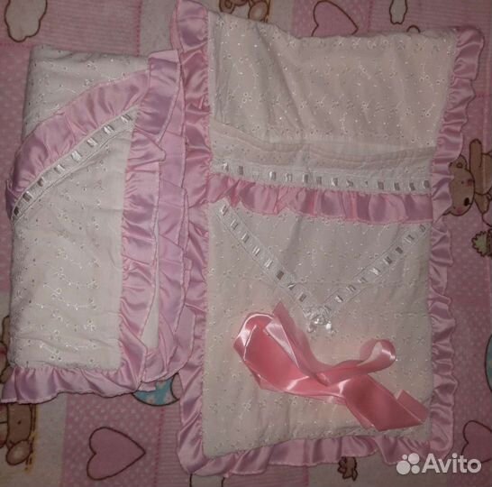 Конверт на выписку для девочки весна осень