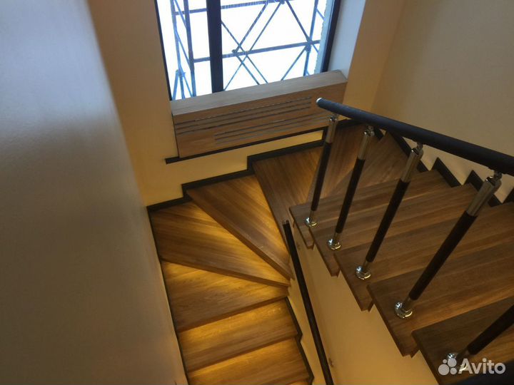 Облицовка/изготовление лестницы из дерева