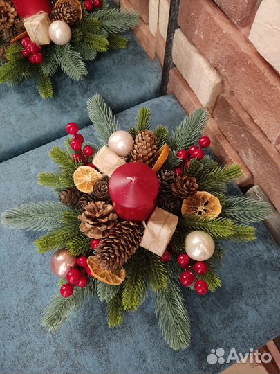 Новогодние украшения, подсвечник