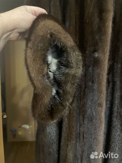 Шуба норковая большого размера 58 60 с капюшоном