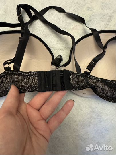 Бюстгальтер 85с кружево косточки черный