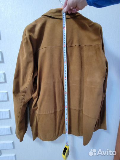 Замшевая кожаная мужская куртка