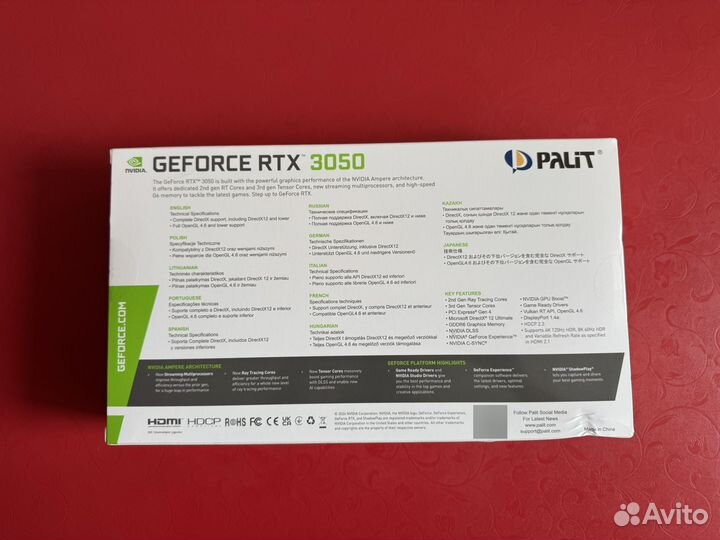 Видеокарта Palit RTX 3050 Stormx 6GB