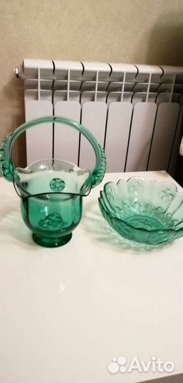 Ваза винтаж из цветного стекла