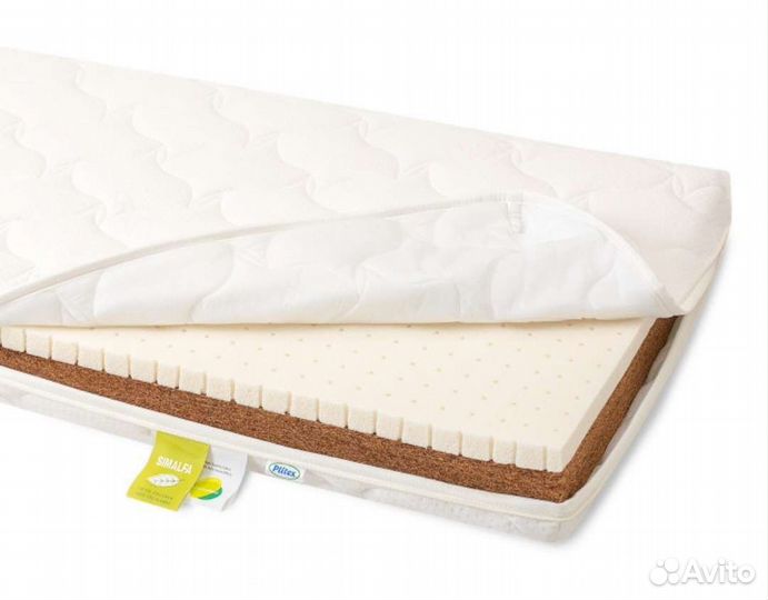 Детская кроватка с продольным маятником + матрас