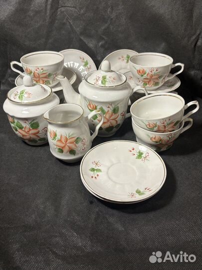 Чайный сервиз СССР Барановка ручная роспись