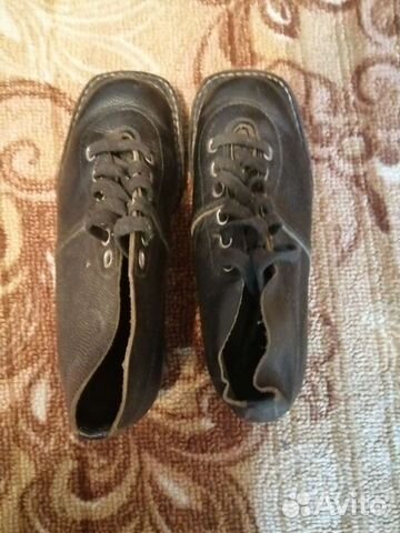 Лыжные кожаные ботинки 35-36 р-р