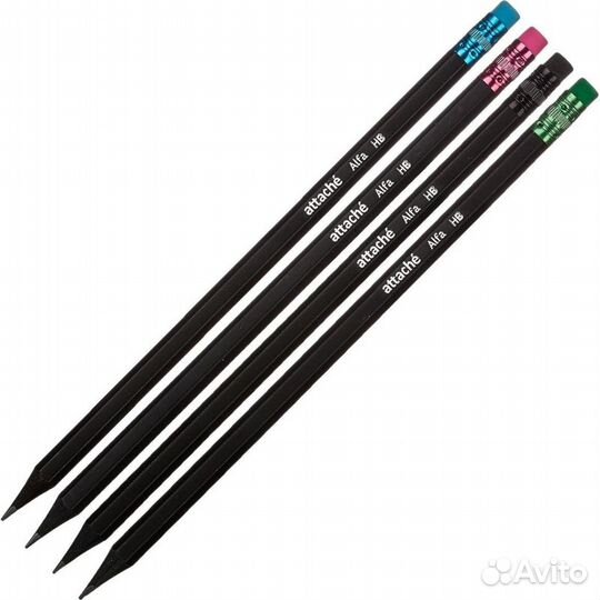 Карандаш чернографитный Attache Alfa HB заточ.,с л