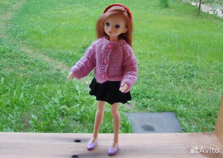 Розовая кофточка на куклу Ruruko (Руруко)