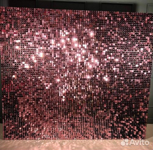 Фотозона с пайетками Живая реклама