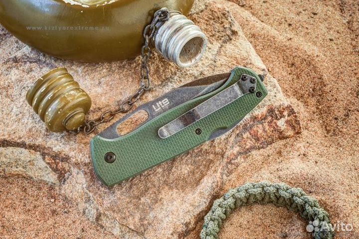 Складной нож UTE 440C stonewash green G10