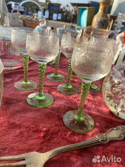 Рюмка Богемия Чехия цветное стекло