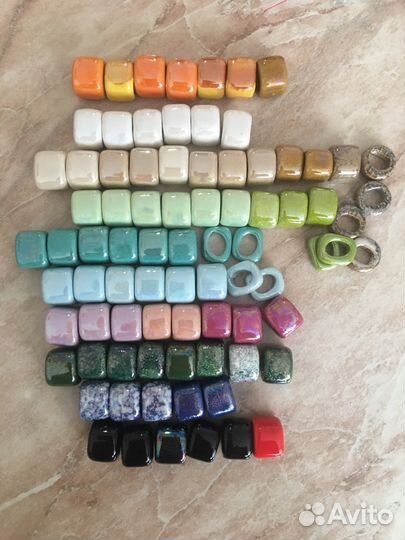 Бусины керамические