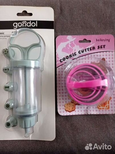 Кондит. шприц, вырубка для печенья, подставка